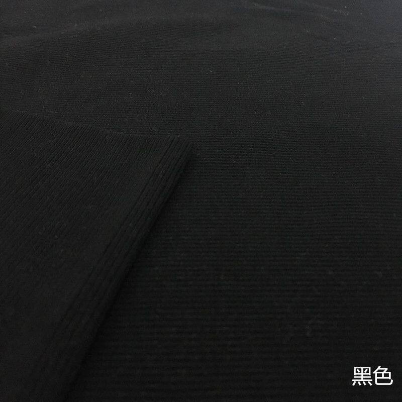 黑色罗纹螺纹纯棉弹力领口