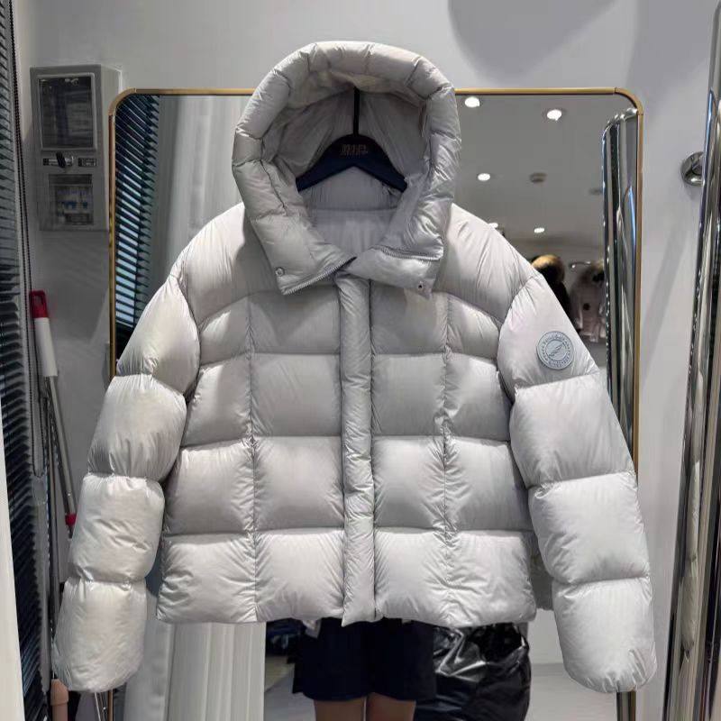 檀健次同款2025冬泡芙90白鸭绒羽绒服女短款小个子韩版宽通勤风