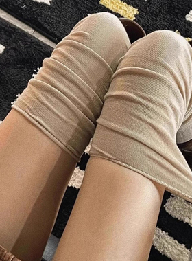 追求自由 2025冬季美拉德色系简约高级感设计过膝袜女大腿可堆堆