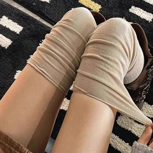 追求自由 美拉德色系简约高级感设计过膝袜女大腿可堆堆 2025冬季