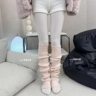 万象更新2026早春新款 芭蕾优雅弹力保暖瑜伽过膝堆堆袜套腿套