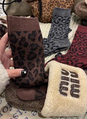 2双装 冬季洋气百搭小香风字母豹纹复古可堆堆