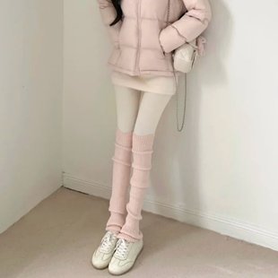 蜜桃乌龙 瑜伽袜套粉色堆堆过膝长筒袜保暖踩脚普拉提运动腿套女