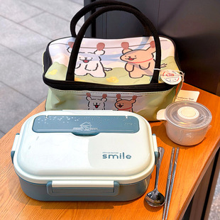 304不锈钢保温饭盒男女学生上班族专用食堂打饭便当盒四五格餐盘