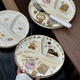 分格餐盘卡通可爱陶瓷早餐盘一人食减脂减肥餐盘高颜值釉下彩水果