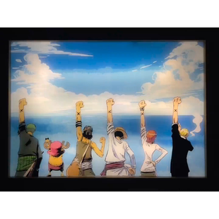 抖音同款灯光画床头卧室发光画学生氛围灯海贼王系列生日礼物男生