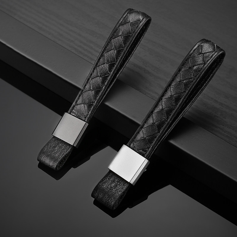 高档皮绳钥匙扣男士专用大众奥迪奔驰宝马汽车腰挂锁钥匙链圈挂件