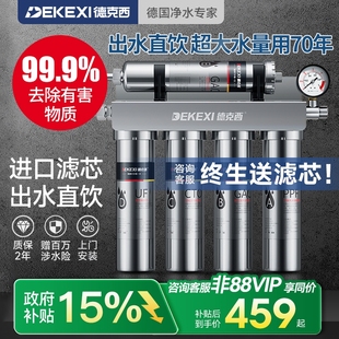 德国德克西政府补贴净水器家用直饮厨房自来水过滤器不锈钢净水机