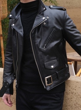 美产Schott NYC肖特皮衣118裸牛皮外套经典款摩托车男士皮夹克