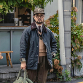 英国Barbour Bedale日版 蔡文静同款 宽松油蜡外套夹克风衣男士