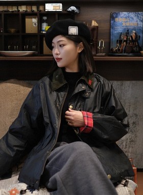 现货英国Barbour Solar Transport蛇年限定短款油蜡夹克男女外套