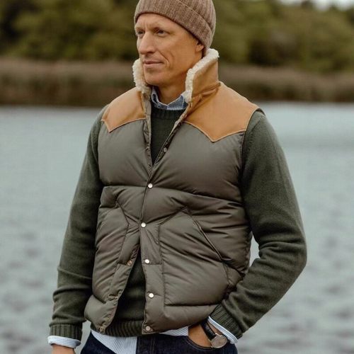 RockyMountain拼皮保暖羽绒马甲