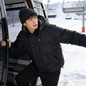 Down Transport男女短款 Barbour 连帽羽绒服 白鹅绒保暖夹克