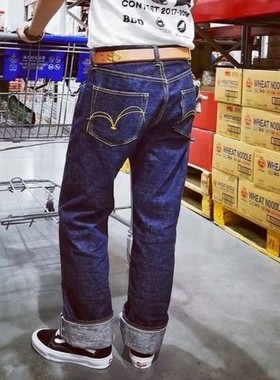 日本SAMURAI JEANS 武士S3000VXII 17OZ高腰直筒重磅牛仔裤男裤子