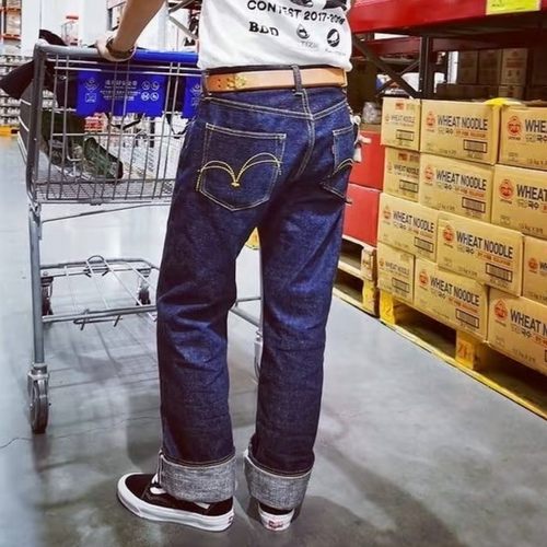 日本SAMURAI JEANS 武士S3000VXII 17OZ高腰直筒重磅牛仔裤男裤子