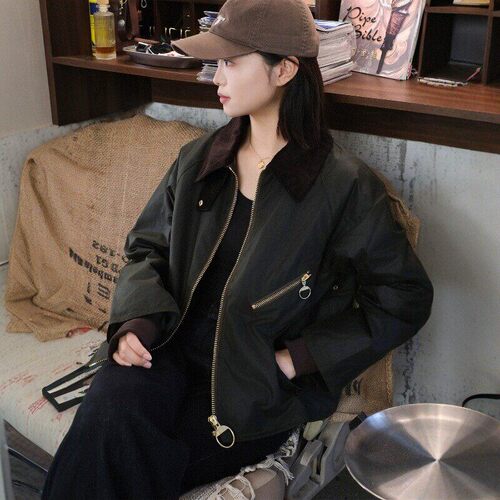 英国Barbour Arlene巴伯尔女士油蜡短外套夹克风衣涂蜡款春秋通勤