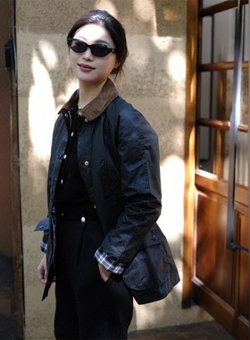 现货 英国Barbour 130周年限量版女款Beadnell油蜡风衣夹克外套