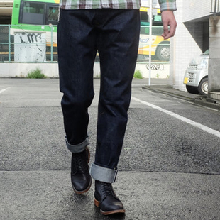 男士 SAMURAI JEANS S520XX武士21盎司重磅锥形小脚牛仔裤 子秋冬 裤