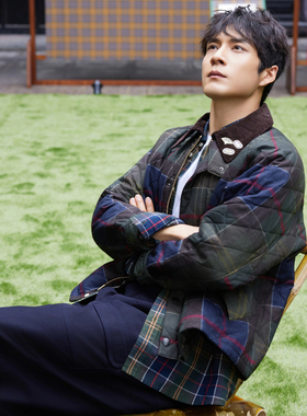 韩东君同款 英国Barbour Taran Transport菱格绗缝棉服保暖外套