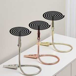 新款 便携蚊香夹子双头鳄鱼夹蚊香超长金属线香支架夹子蚊香专用