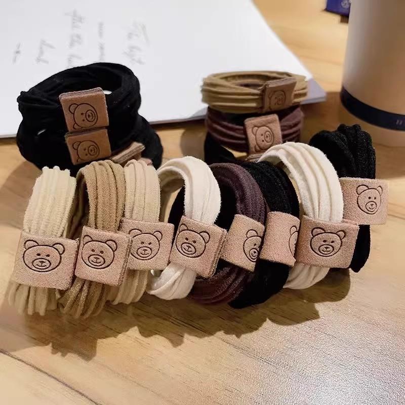 可爱小熊头绳高弹力皮筋女扎头发绳加厚加粗发圈高马尾丸子头饰