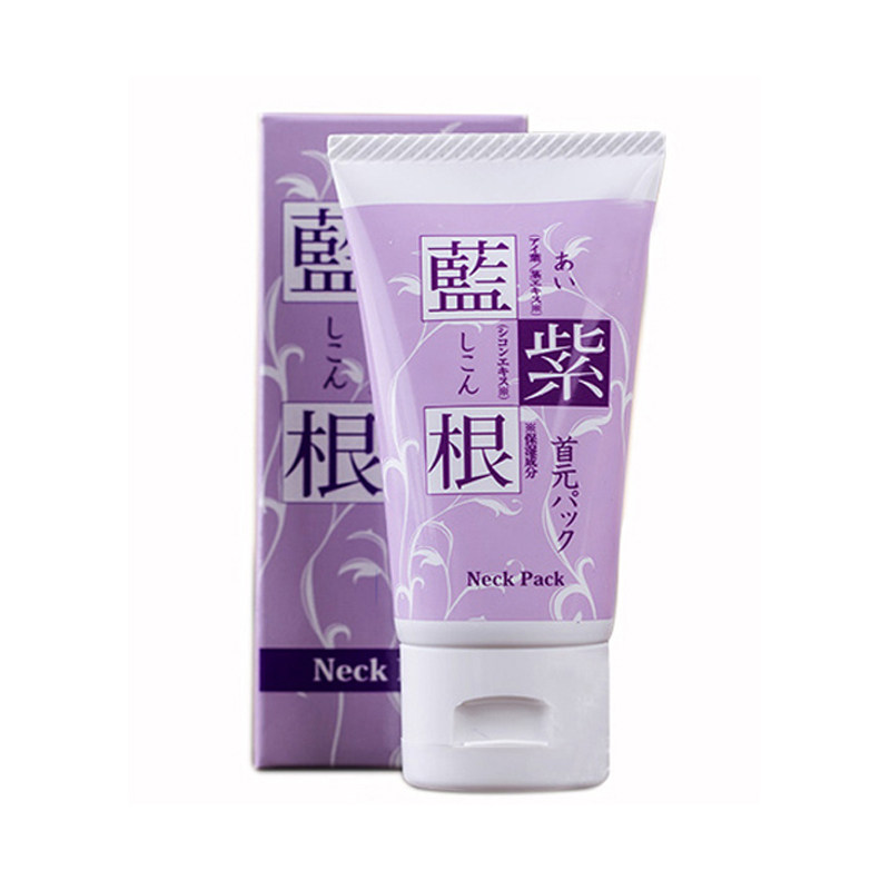 日本原装进口蓝紫根淡化颈纹紧致颈膜30g保湿淡化黑色