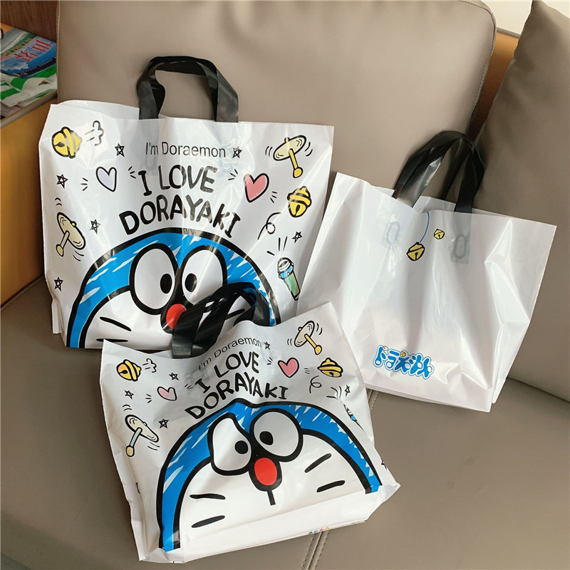网红卡通服装店购物袋子高档手提塑料袋童装礼品包装袋子定制logo