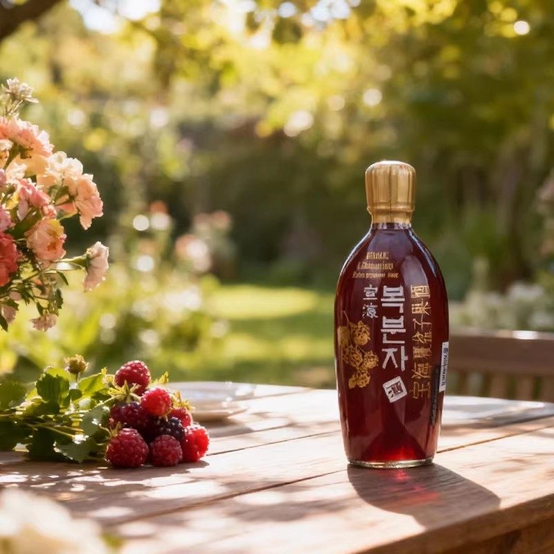 韩国原装进口宝海覆盆子果味配制酒烧酒清酒375ml洋酒果酒