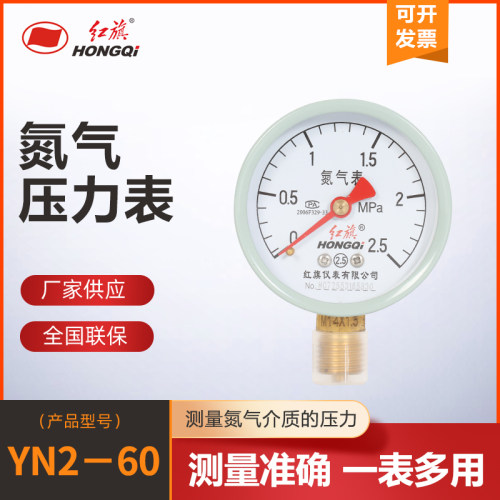 氮气专用红旗仪表氮气表红旗