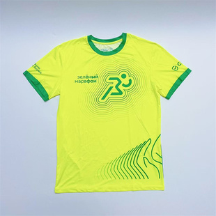 俄国马拉松超轻薄速干爽透气排汗网孔散热跑步健身短袖 运动T恤