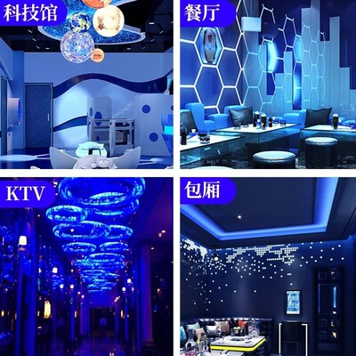 led蓝色灯带12v5050滴胶防水蓝光