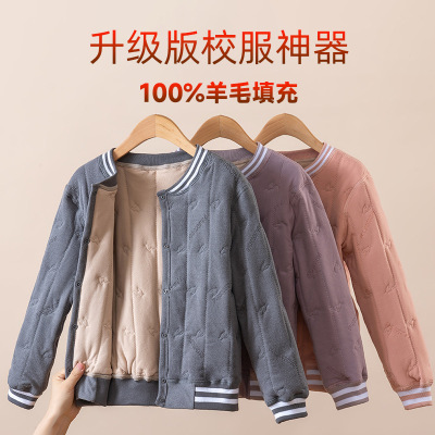 儿童冬季加绒棉衣内胆小棉袄