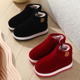 儿童手工棉鞋男孩大棉鞋冬季加绒加厚女童2025新男女宝宝软底鞋子