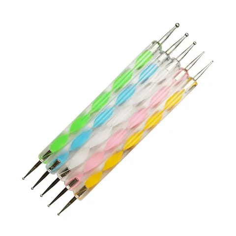 彩绘点钻笔美甲工具支装点珠笔金属头螺旋杆用双头钩5亚克力画花