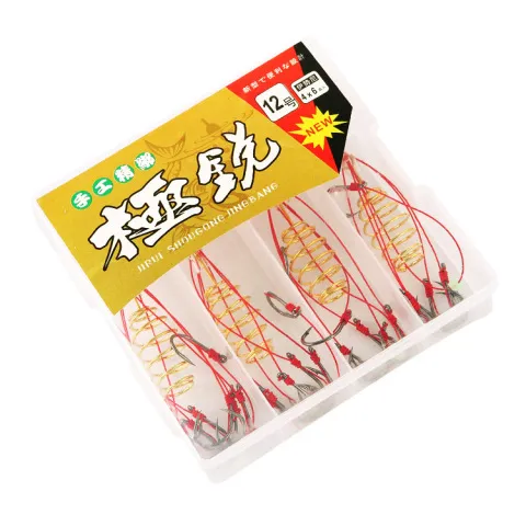 绑好弹簧爆炸钩钓具鱼钩防缠绕海竿钩管付伊势尼炸弹钩