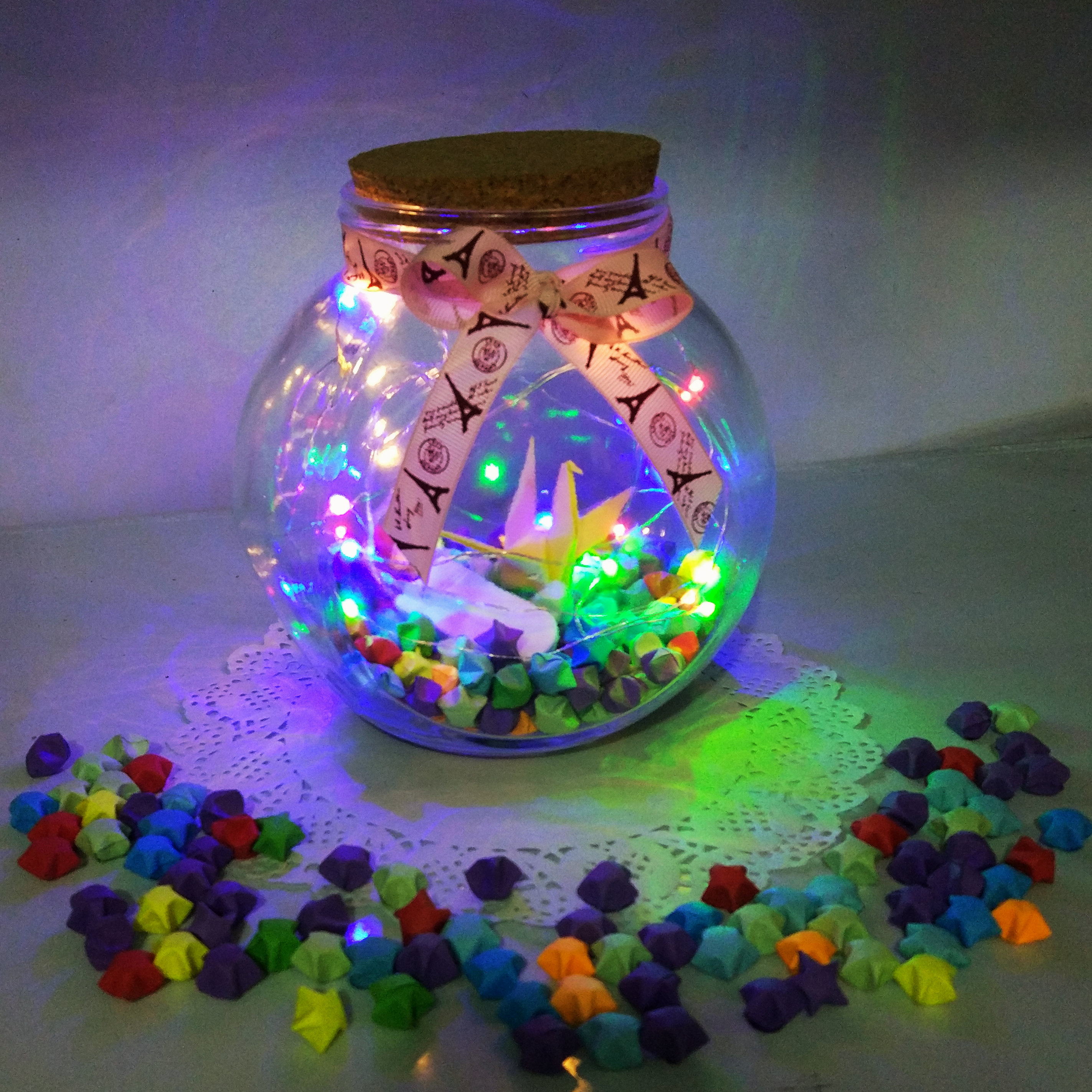 彩灯许愿瓶创意星星玻璃瓶礼品