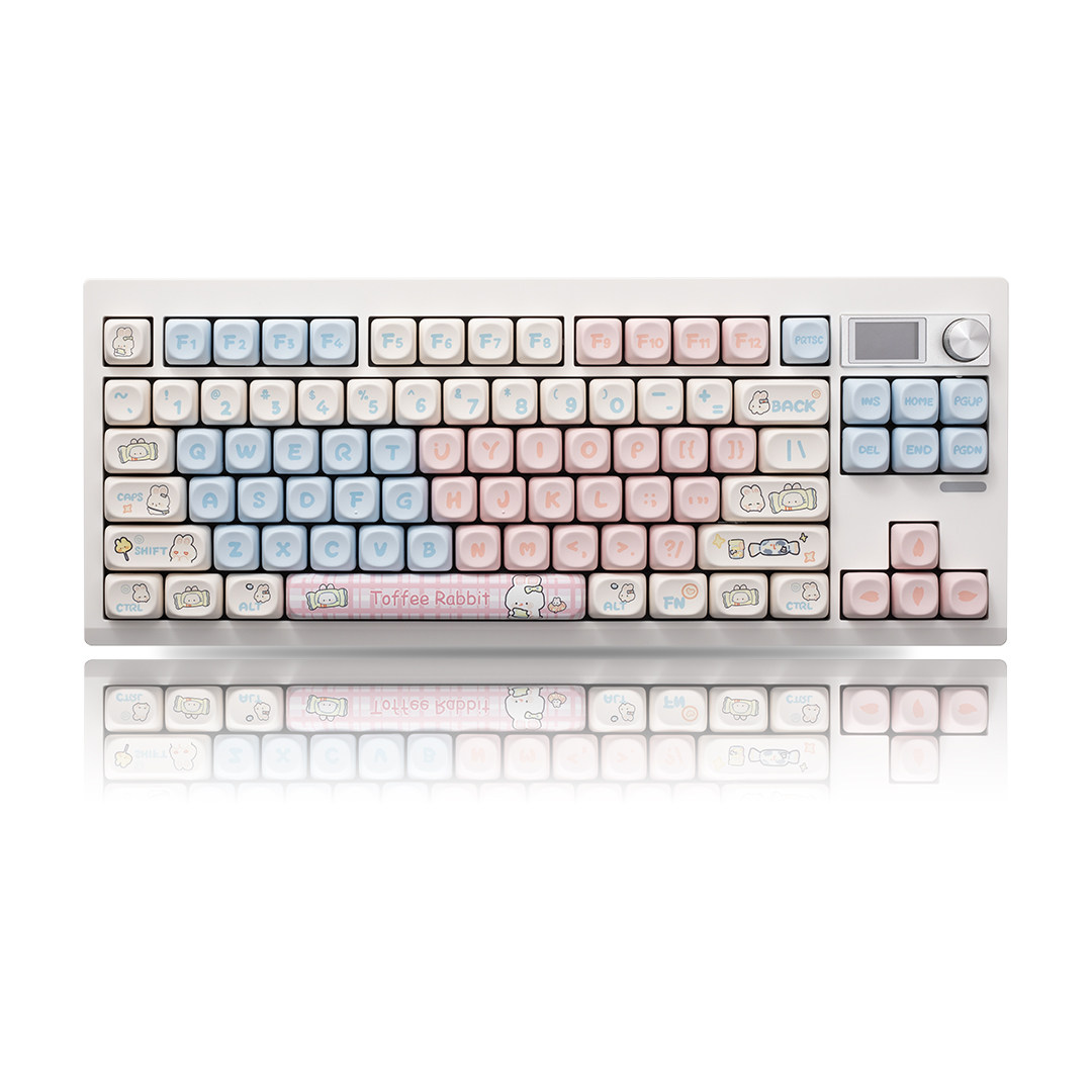 gmk87机械键盘gasket结构87配列麻将音静音rgb旋钮屏幕客制化套件