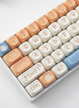 moa布丁熊键帽pbt材质热升华适合狼蛛F99 F87 F75 VGN98pro RK75