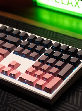 漫步猫Z108机械键盘侧刻透光gasket有线无线女生办公静音麻将音