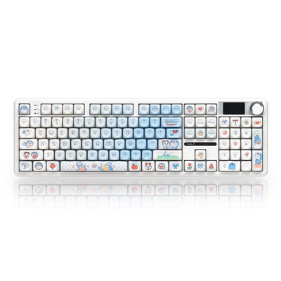 狼蛛F108PRO机械键盘gasket结构三模无线蓝牙麻将音女生办公游戏