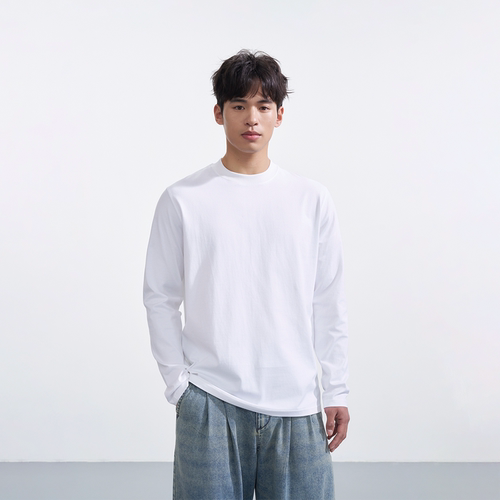 220G匹马棉长袖T恤男款