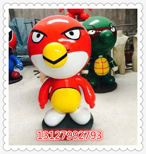 摩尔庄园儿童动漫卡通摩尔公仔玻璃钢雕塑彩绘形象卡通人偶摆件