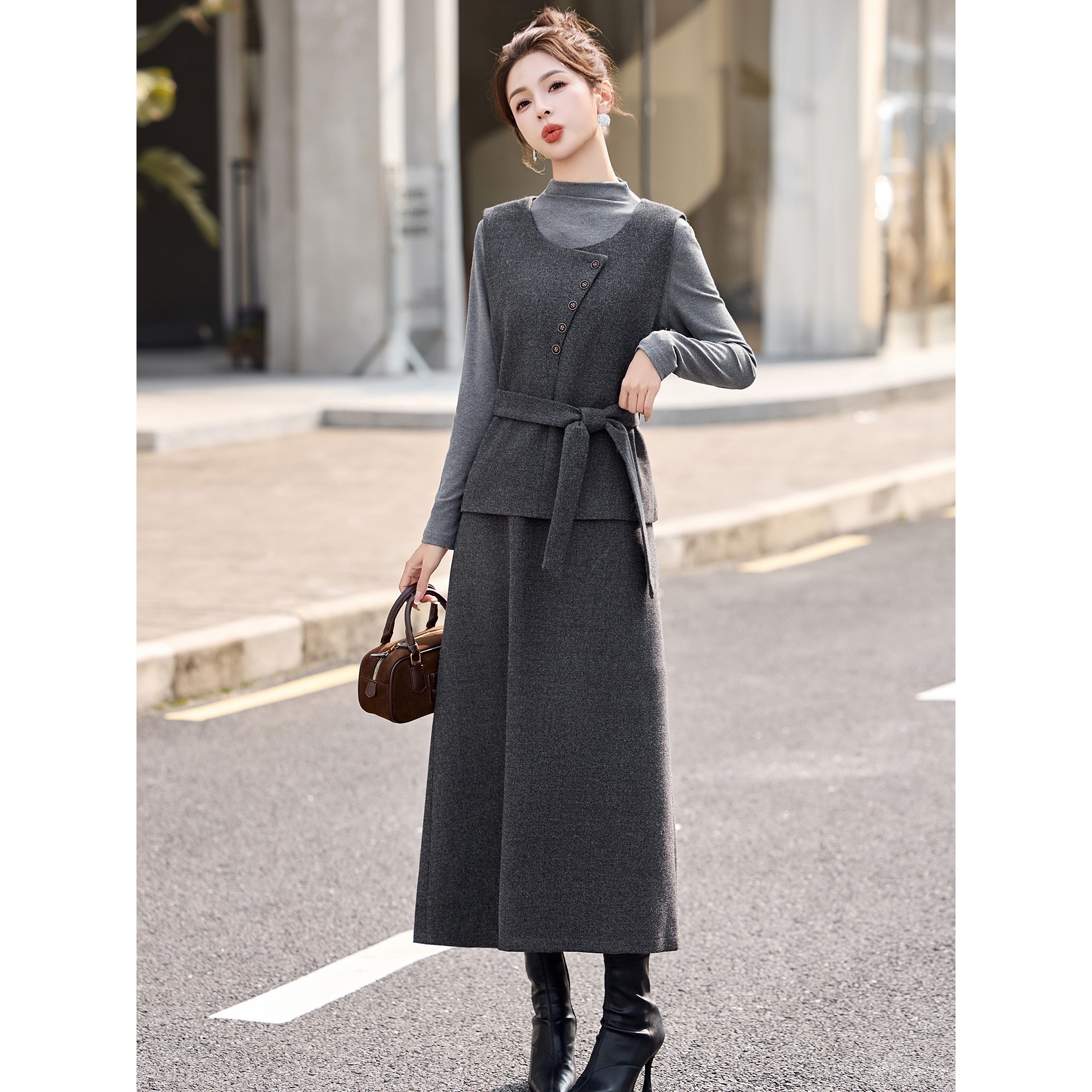 官网女装夏易菲休闲风套装2026春季新款简约韩版时尚修身三件套裙,女装/女士精品,职业女裙套装,淘宝优惠券,粉丝福利购,淘宝优惠卷