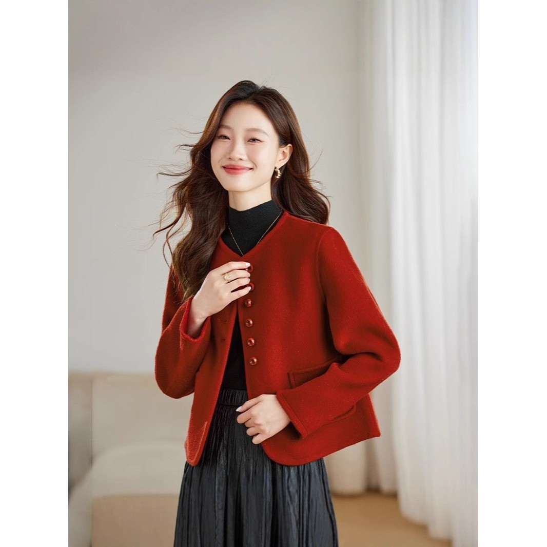 官网女装夏易菲2026羊毛呢大衣秋冬新款羊毛呢子休闲双面呢子西装,女装/女士精品,毛呢外套,淘宝优惠券,粉丝福利购,淘宝优惠卷