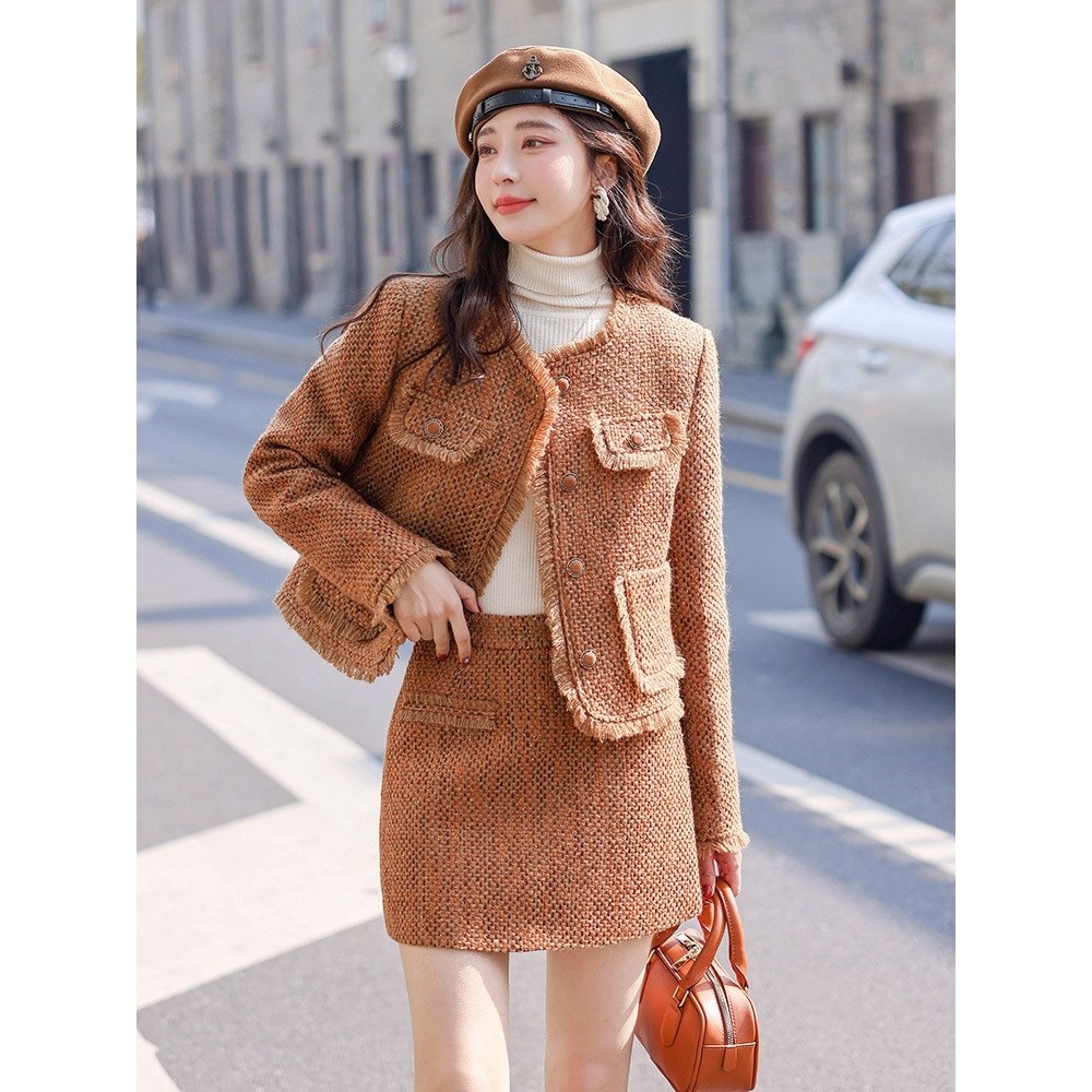 官网女装夏易菲法式小香风套装裙2026冬季新款小个子内胆加羽绒流,女装/女士精品,时尚套装,淘宝优惠券,粉丝福利购,淘宝优惠卷