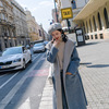 Anne Anne 19 Autumn and winter High-end Double color Double-sided it wool overcoat Hooded Easy Double face Fur coat