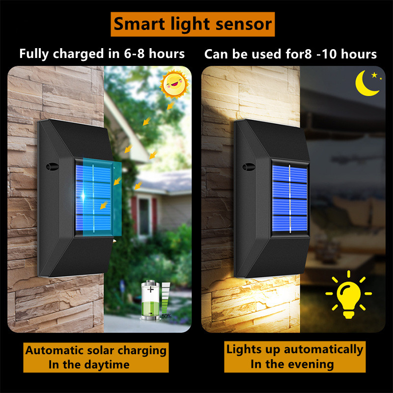 SMART LED SOLAR LAMP OUTDOOR WALL LAMP WATERPROOF FOR BALCO