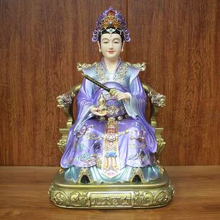 九天玄女神像家用供奉客厅摆件九天圣母娘娘神像树脂佛堂摆件