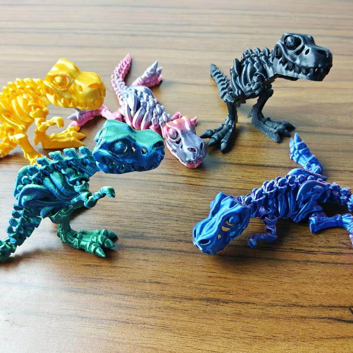 。3D打印可动玩具恐龙霸王龙关节摆摊摆件手办儿童玩具爆款网红礼