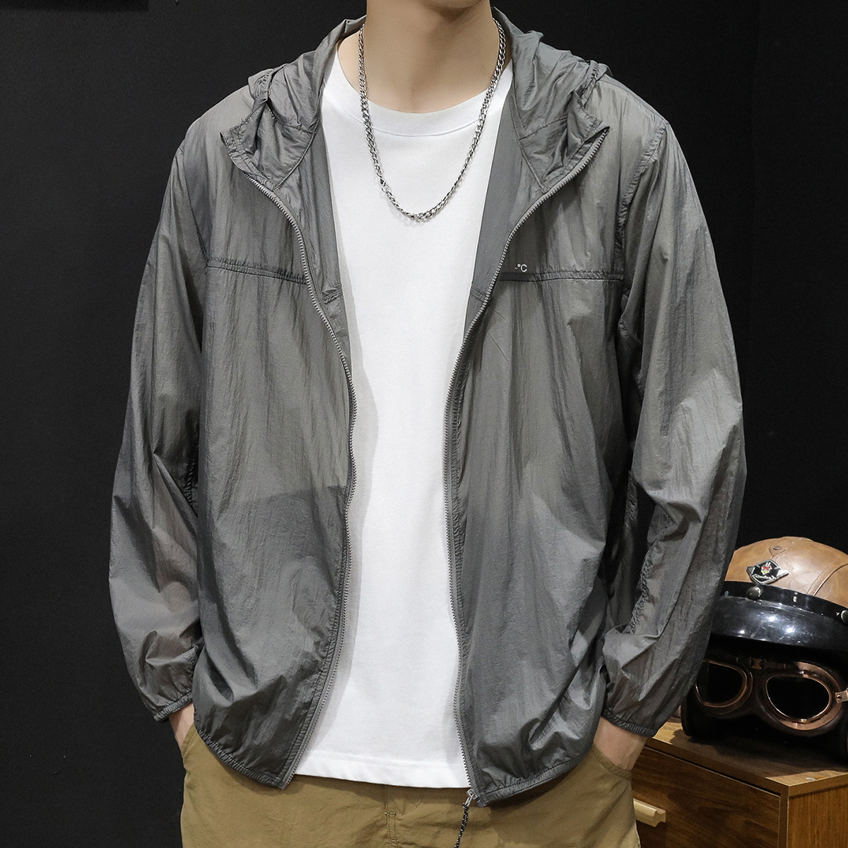 轻薄冰丝防晒衣男士夏季户外钓鱼衣服2025新款外套男款防紫外线薄